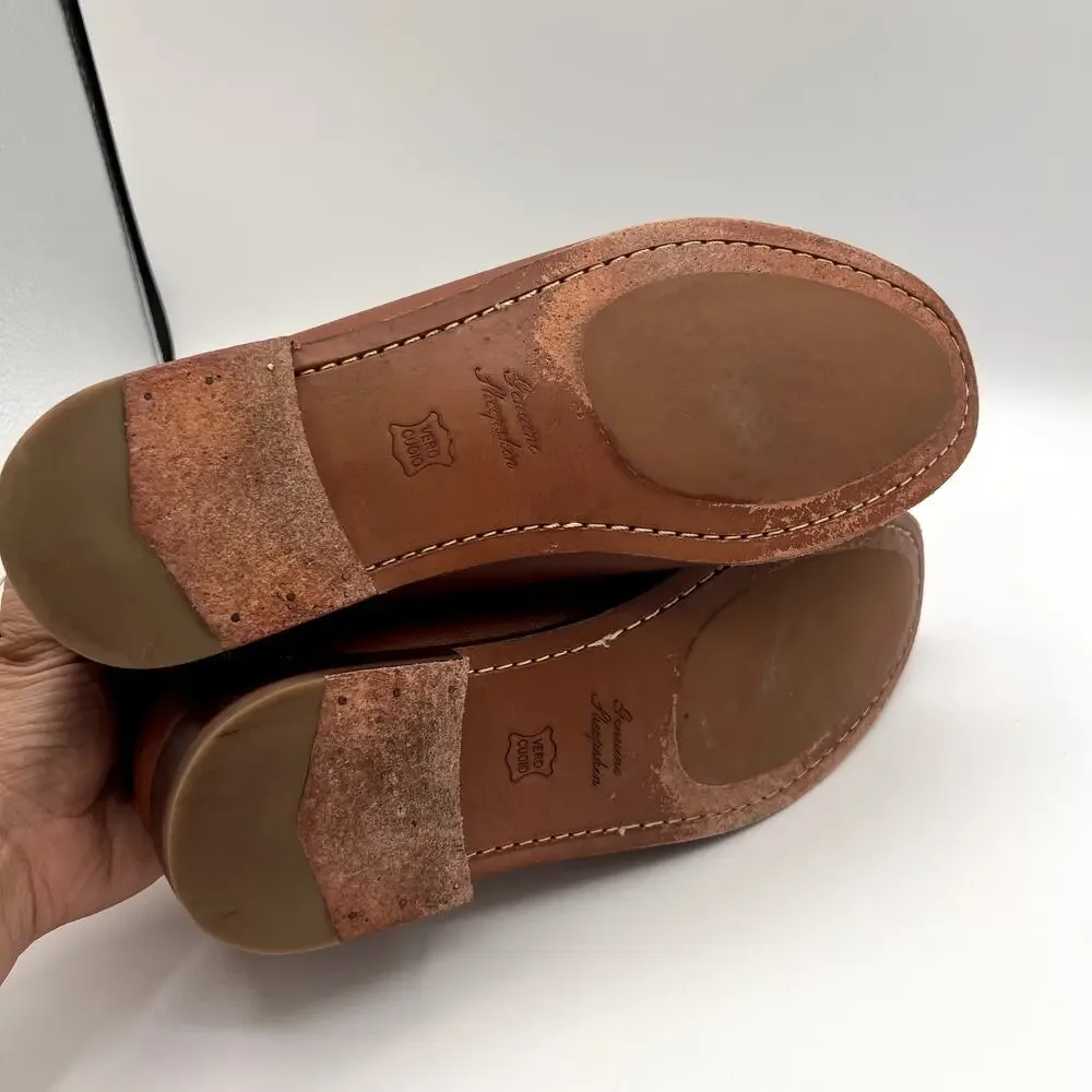 BAILEY'S Brown Leather Penny Loafers Mens Shoes